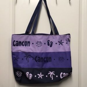 Cancun beach bag, purple shades